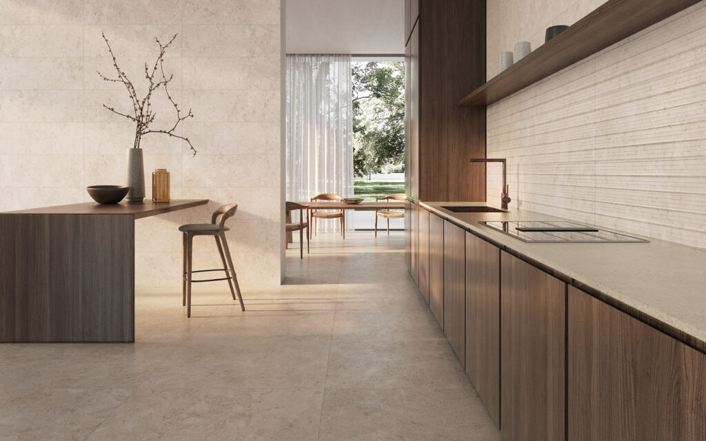 ARDARA PORCELAIN - ARADA-CARAMEL_100X100_WHITE_33X100_STRIPE